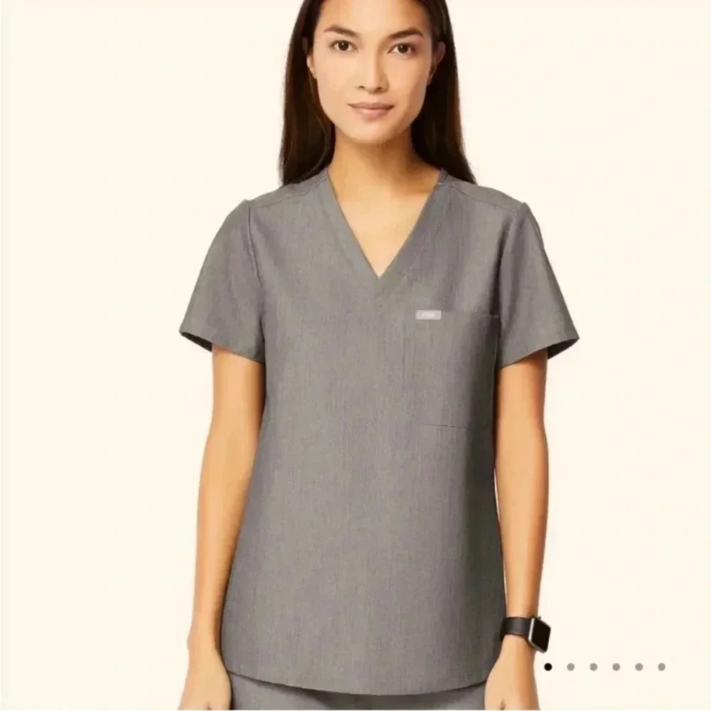 NWT Figs Graphite Catarina scrubs top Sz S